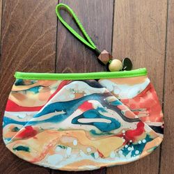 Mary Kay satin watercolor purse or Cosmetic Travel makeup bag