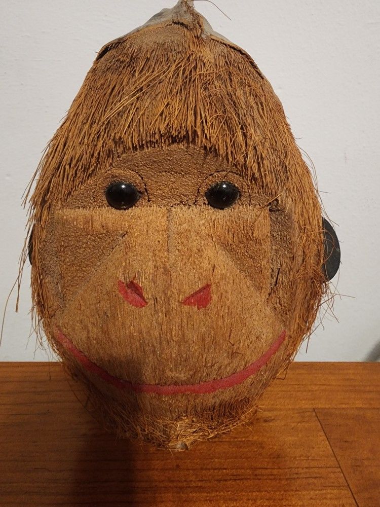 Monkey Head made from a Coconut