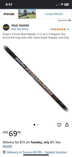 Even Flow Riptide driver Golf Shaft!!
