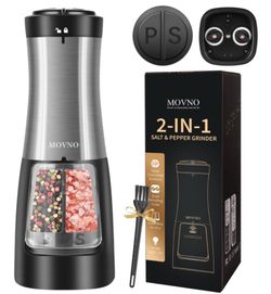 MOVNO 2-in-1 Electric Salt & Pepper Grinder