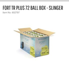 Slinger Bags: DUNLOP FORT TR PLUS 72 BALL BOX – SLINGER