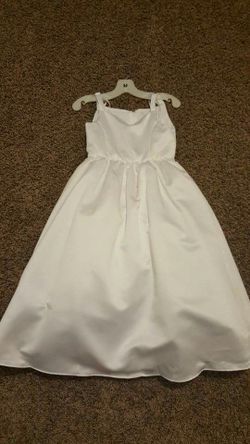 White/Black flower girl dress and accessories