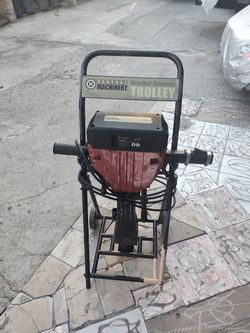 Central Machinery 15 Amp Breaker Hammer with Trolley and Bits