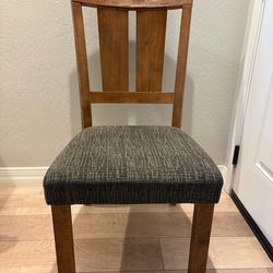 Solid Wooden Cushioned Chairs (2)