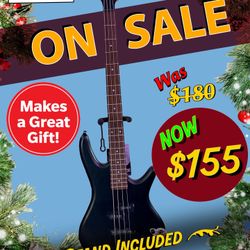 Ibanez GIO200BWK - Matte Black Electric Bass Guitar****ON SALE****