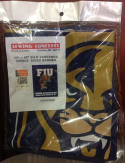 florida international university 30"x40" Silk Screened sigle sided banner, brand new