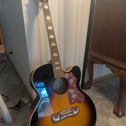 🔥 Epiphone J-200EC Acoustic-Electric + Hardshell Case – Mint! 🔥
