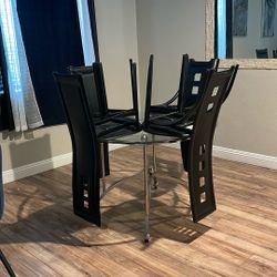 Glass Kitchen Table With Chairs Included
