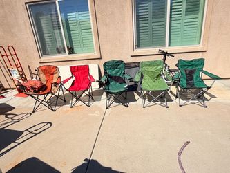Set of 5 Folding Camping Chairs