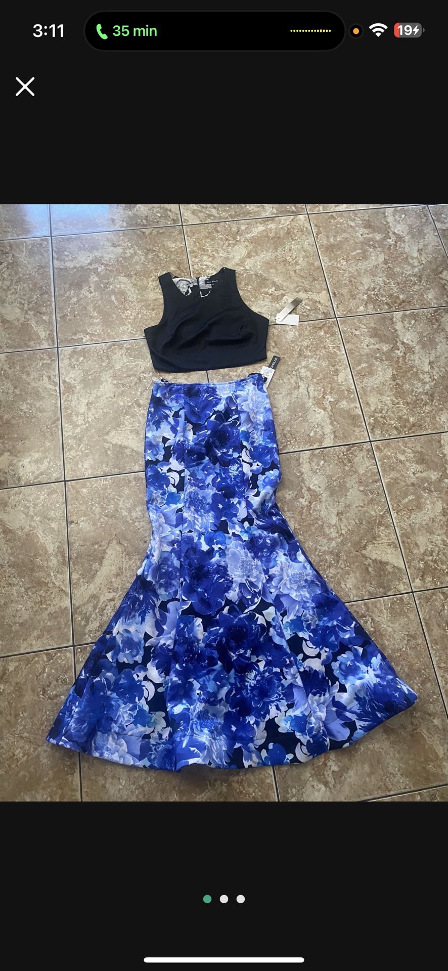 Woman Formal Long Skirt Set