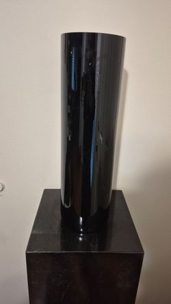 Pair of Long Black Vases