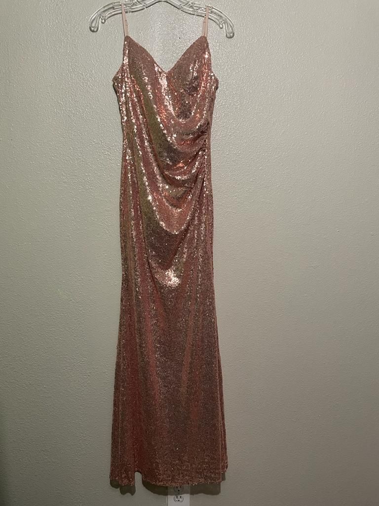 Shein, Rose Gold  Sequins Party Dress