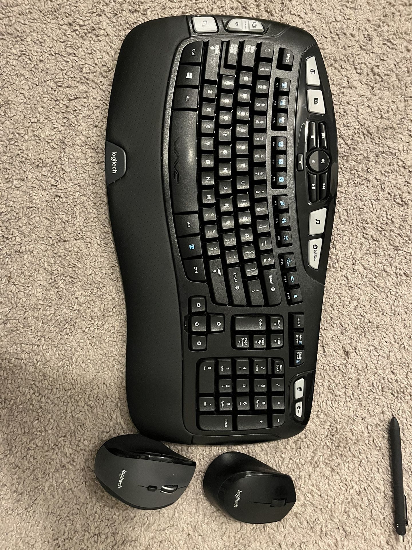 Logitech MK570 Wireless Wave Keyboard and Mouse Combo, Black
