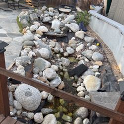 Pond/Decorative Rocks. 