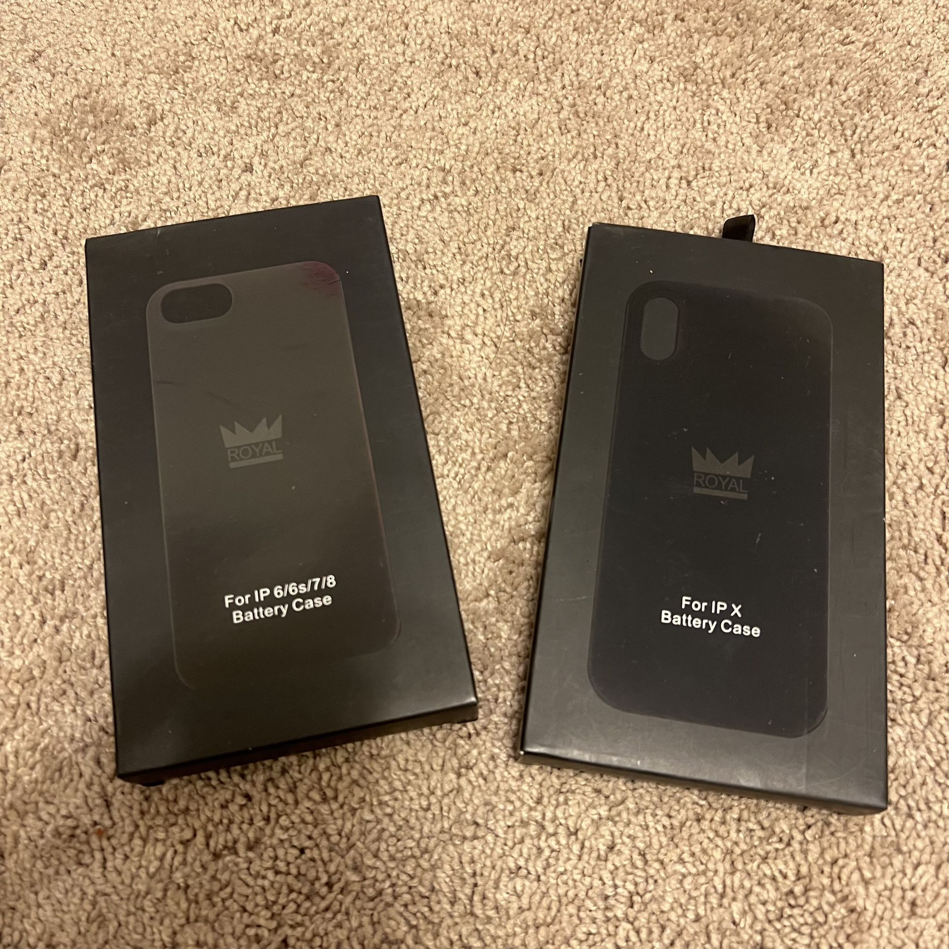 Battery Case for iPhone 6/6s/7/8 used & iPhone x New