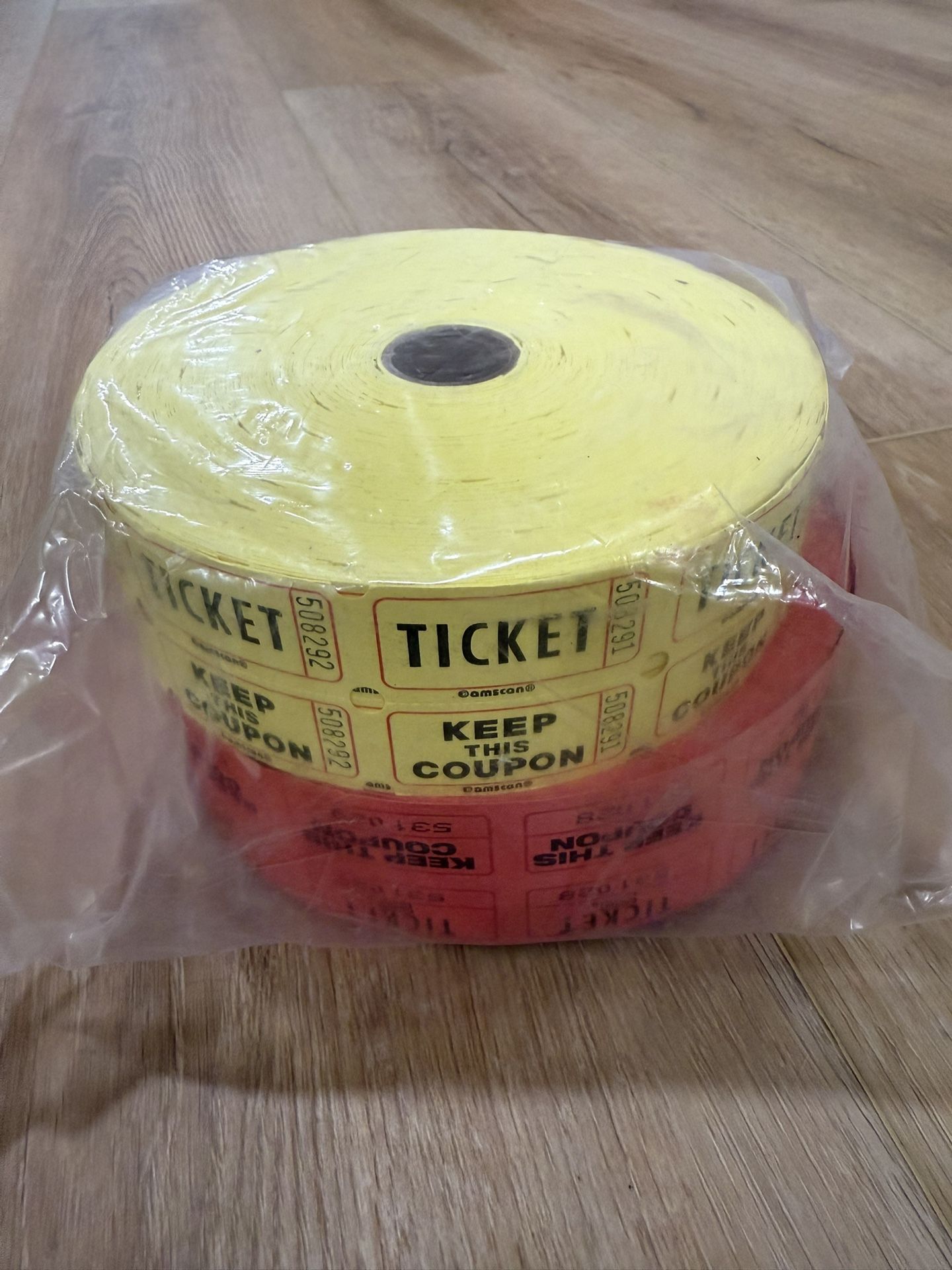 Raffle Tickets Double Stub Roll of 2000 Split the Pot 50/50 Carnival Events Fundraiser