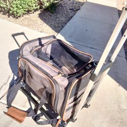 Transportador de mascotas aprobado por aerolíneas para perros y gatos, transportador de lados suaves de malla reflectante segura para mascotas, transp