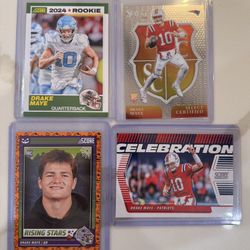 DRAKE MAYE ROOKIE CARD LOT (4) Inserts Foil See Pics RC PATRIOTS MVP RC