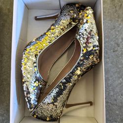 Chinese Laundry Sequin Heels 8.5