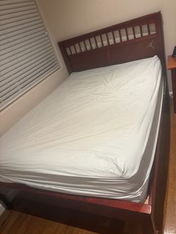 MOVING!! SOLID CHERRY WOOD BEDFRAME