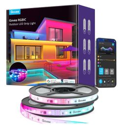 Govee Outdoor LED Strip Lights, 65.6ft Smart Led Strip Lights Work with Alexa and Google Assistant