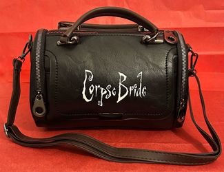 Corpse Bride Purse Bag Leather Black 10.5”x7”Movie Halloween BRAND NEW Tim Burton