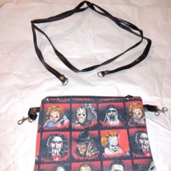 monster collage crossbody bag