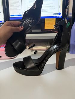 Vince Camuto Black Platform Block Heels size 5.5