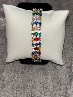 multicolor Rhine, Stone tennis bracelet