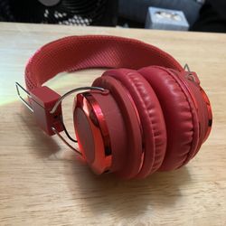 Red Bluetooth Headphones