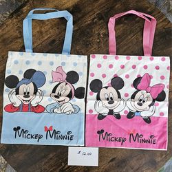 Mickey N Minnie Tote Bags 