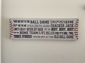 Baseball Theme Wall Art