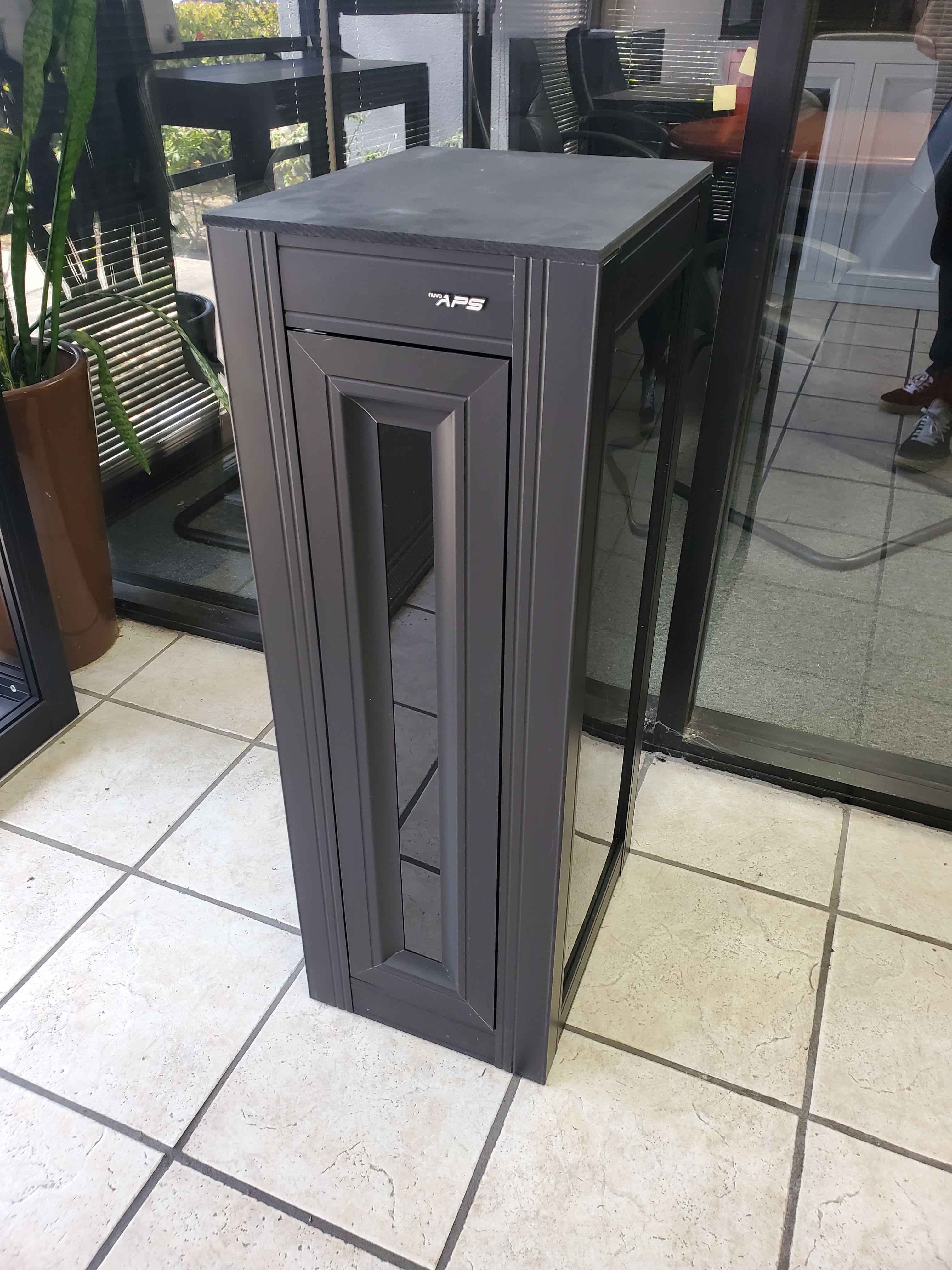 Brand New Pre Assembled Innovative Marine APS Aquarium Stand [Fusion 10] - Matte Black (12" x 15" x 35.81") - Fish Tank Stand