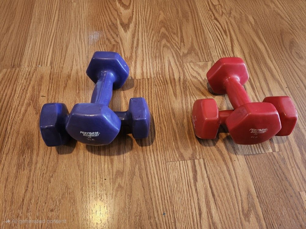 2 Sets Of Dumbbells 6 & 7 lbs.