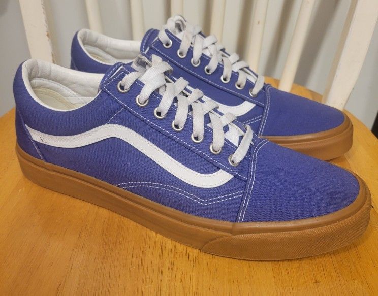 Vans "Old Skool" Men's purple Blue gum soles Skateboarding Shoes Sneakers Sz 13