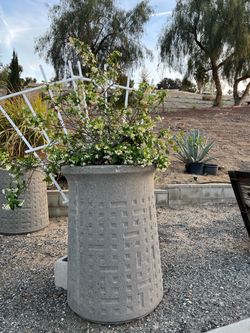 Selling Large Cement / Concrete Planter Pots  3 ft Tall  2 ft wide