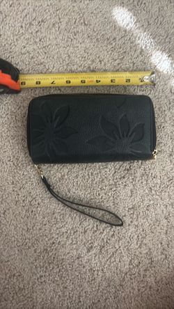 Floral wallet black