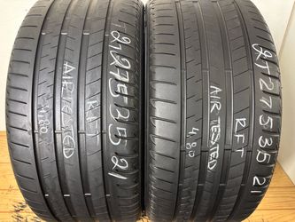 2 tires 275 35 21 Bridgestone alenza 001 no repairs