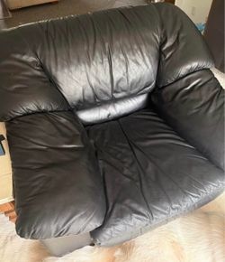 Big black leather chair 80 obo
