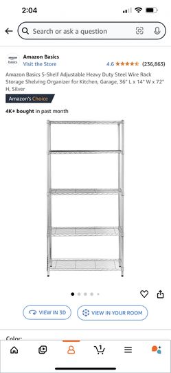 Amazon Basic Storage 5 Shelf Metal Frame