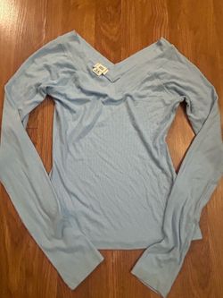 Blue long sleeve top