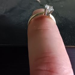 3/4 Kt Diamond And 14kt Gold And White Gold Engagement Ring