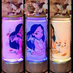 Pocahontas 16oz Glass Can For Hot Or Cold Drinks