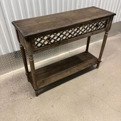 Entryway table with Mirrored front drawer … 32” high , 42” wide , 14” $75