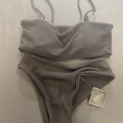Womens Two Piece Black Bathing Suit