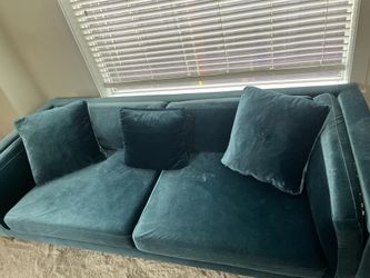 Blue Velvet Couch