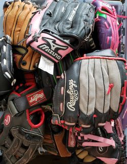 Baseball gloves kids size 8-11 $5 each
