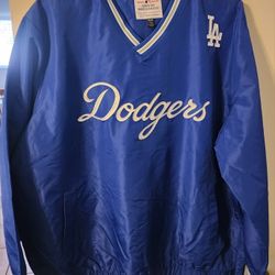 LOS ANGELES DODGERS SCRIPTED STITCHED PULLOVER WINDBREAKER SIZE 3XLARGE