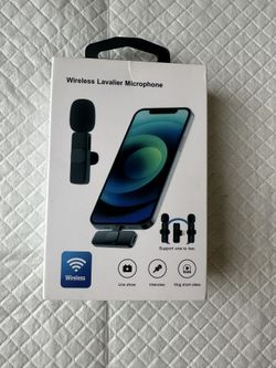 USB-C Wireless Lavalier Microphone Dual Clip-On 2 Mic 1 Receiver for Phone Vlog