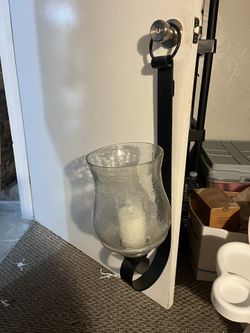 Beautiful Large Hurricane  Wall Sconce 